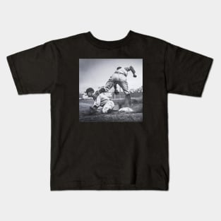 Ty Cobb Slides Into Third Kids T-Shirt